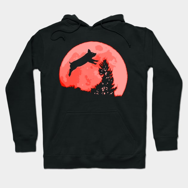 Pig in The Moon Hoodie by nickbeta